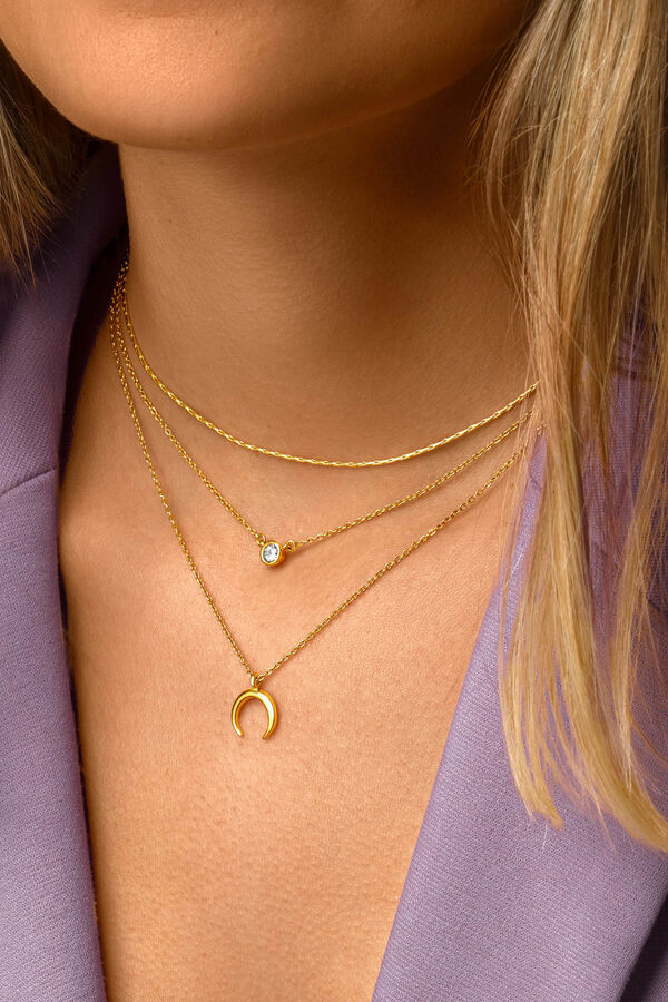 Womensecret 2-pack of necklaces: Spark + Mini Moonset Žuta