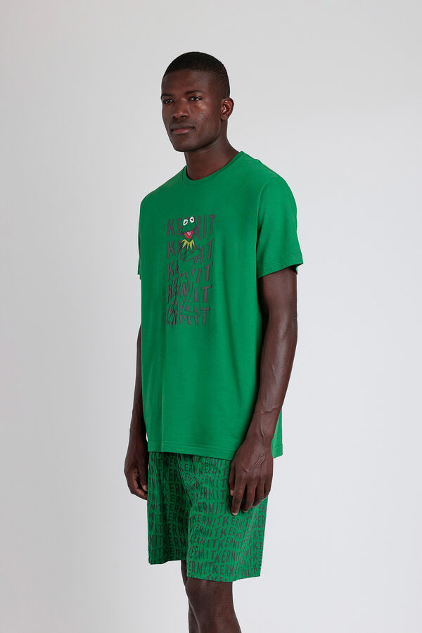 Admas Disney Kermit Letters Short Pajamas Zelena
