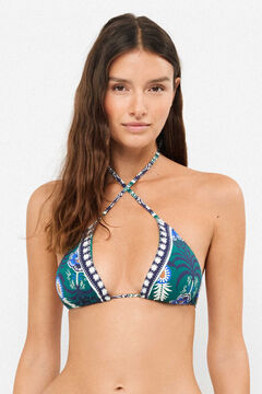Gisela Top bikini triangular estampado