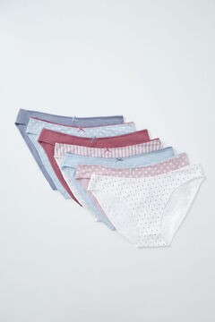 Women'secret Pack 7 bragas cl&aacute;sicas algod&oacute;n estampado femenino