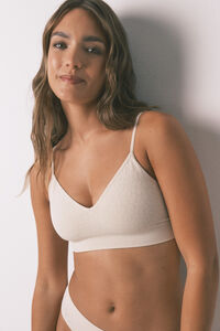 Women'secret PRIRODNI bez šavova top sa životinjskim printom bež