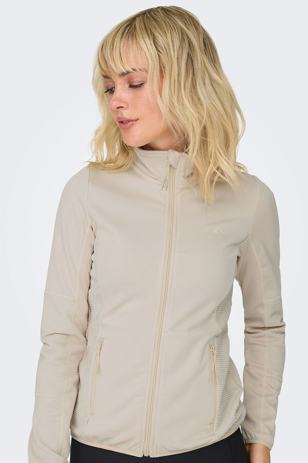 Only Play Casaco t&eacute;cnico gola alta cinzento