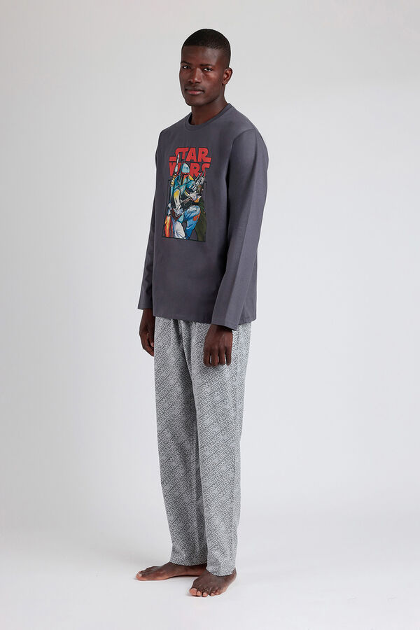 Admas Men's Boba Fett long pyjamas Siva