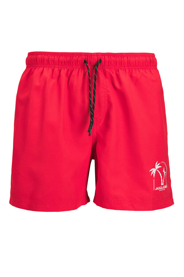 Jack & Jones Pack playa ba&ntilde;ador y toalla rojo