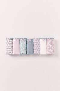 Women'secret Pack 7 bragas brasile&ntilde;as algod&oacute;n mix estampado