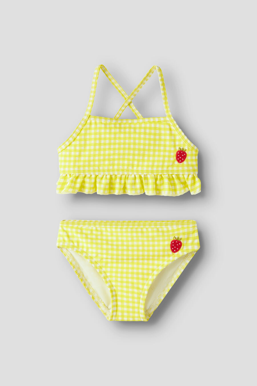 Bikini de niña de cuadros