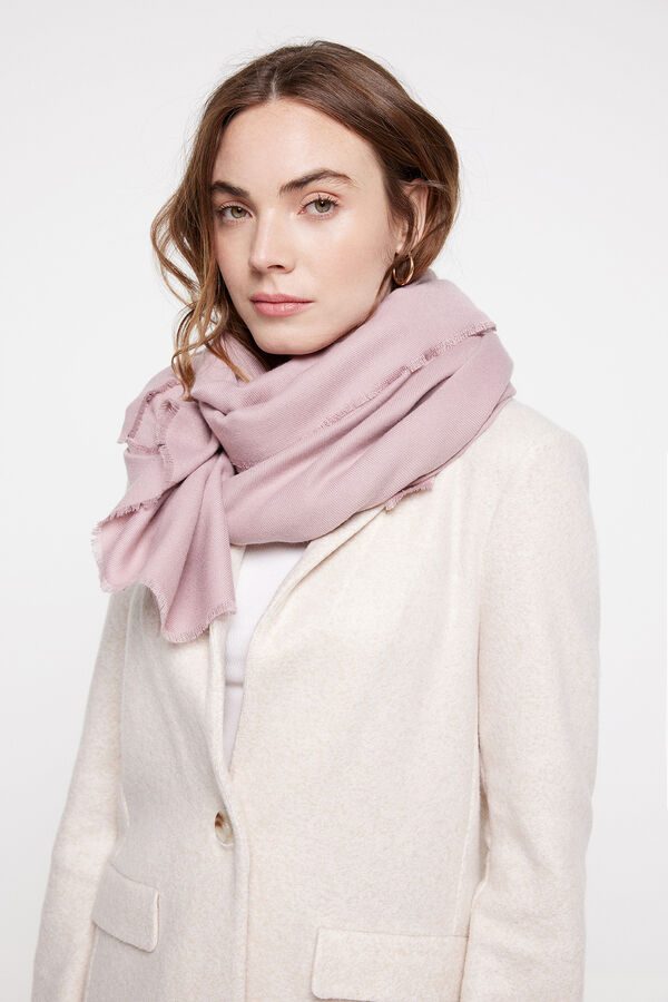 Pieces Bufanda larga de poliester reciclado pink