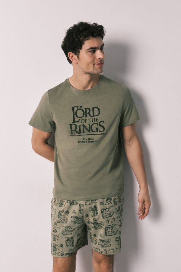 Women'secret Mu&scaron;ka kratka pidžama od pamuka Lord of the Rings Kaki