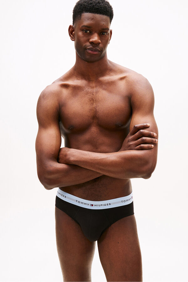 Tommy Jeans Pack de 3 Slip Algod&oacute;n negro