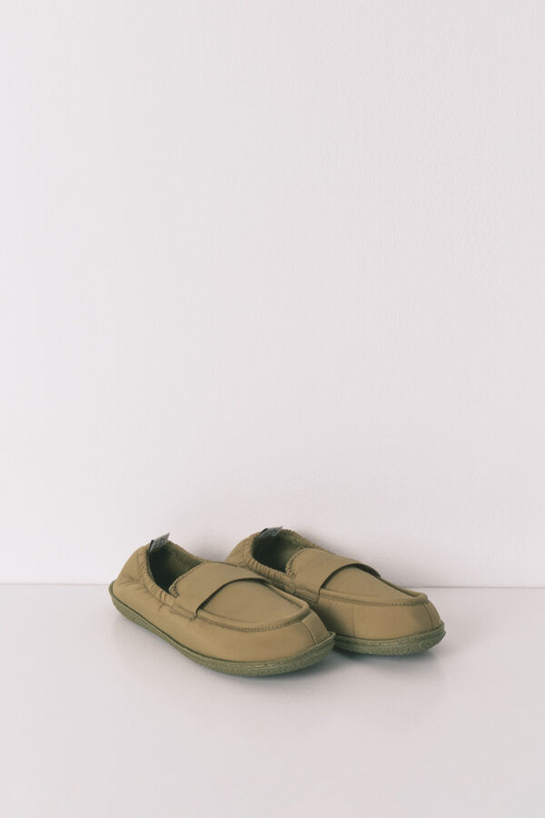 Women'secret Zelene mokasine sobne papuče Kaki