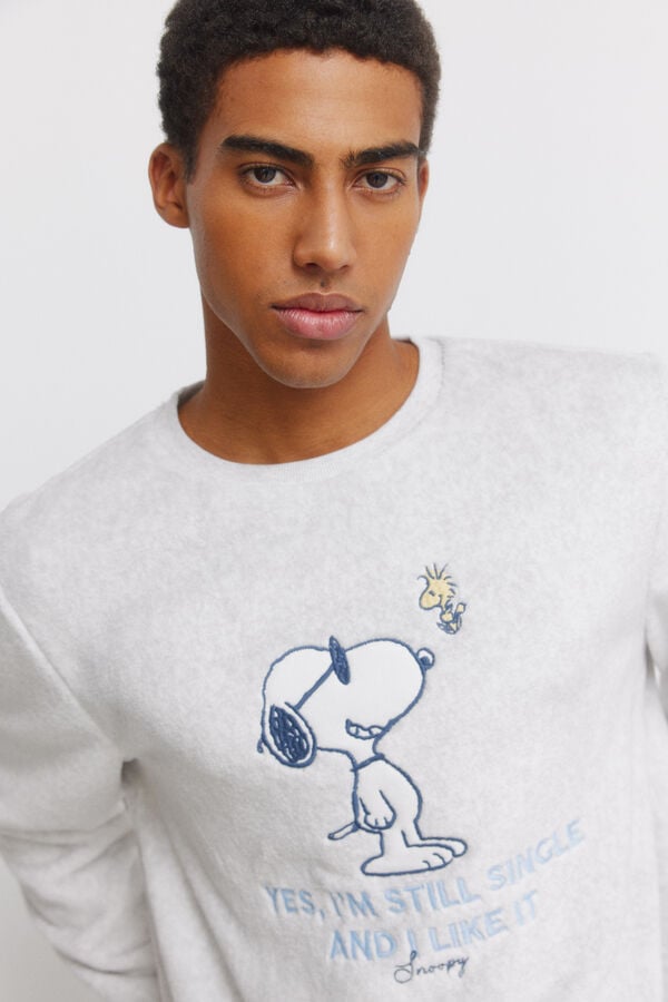 Women'secret Flisana Snoopy pidžama Siva