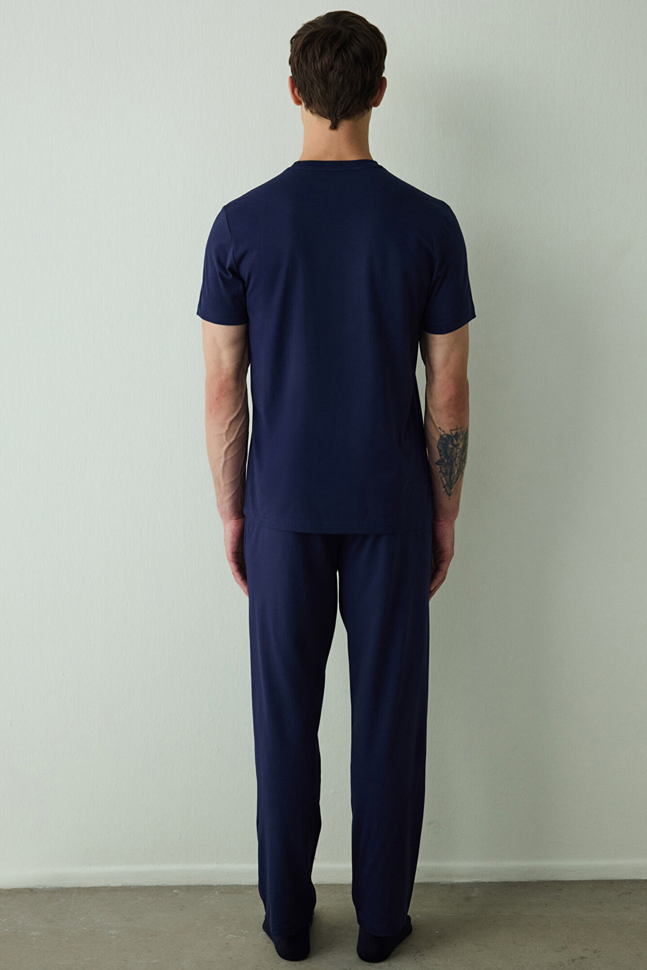 Penti Conjunto de pijama de algod&atilde;o de manga cal&ccedil;&otilde;es com estampa de slogan Never Men