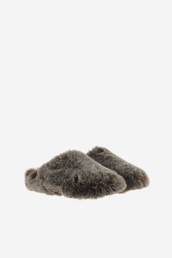Victoria Victoria Norte fur slippers Braon