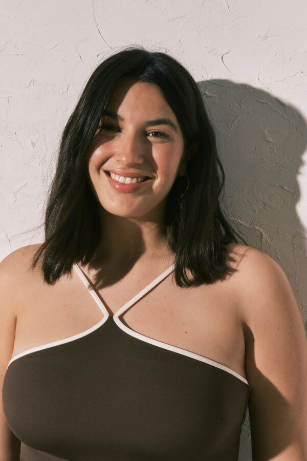 Women'secret Braon halter kupaći kostim za oblikovanje Braon