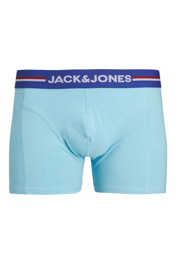 Jack & Jones Pack 3 cuecas azuis de algod&atilde;o azul