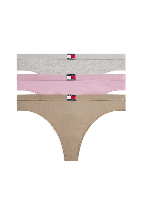 Tommy Jeans Pack de 3 tangas el&aacute;sticas estampado