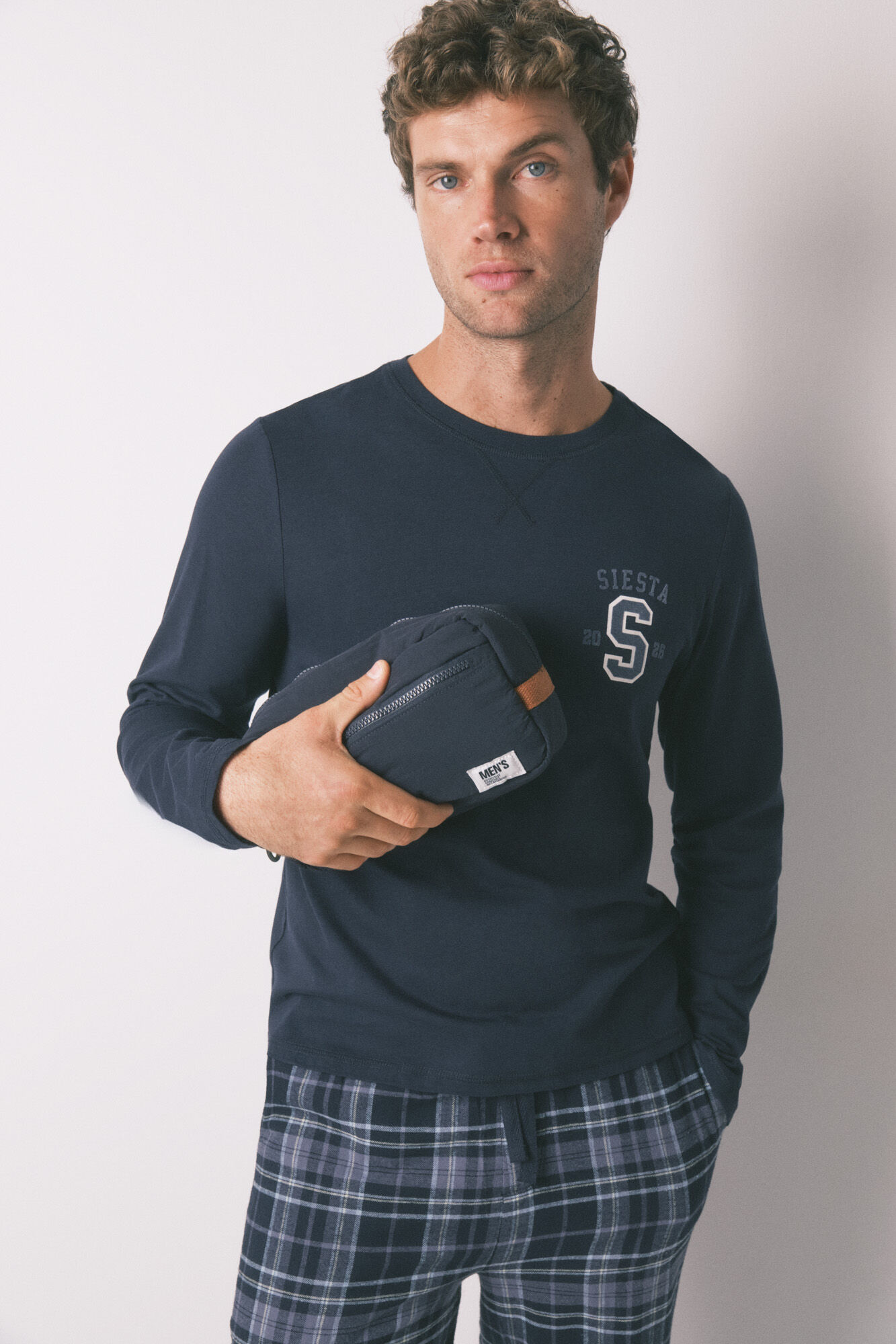 Women'secret Plava najlonska toaletna torbica srednje veličine