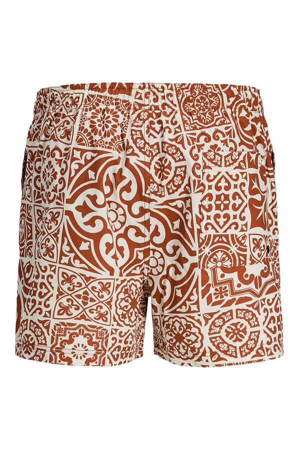 Jack & Jones Fato de banho estampado vermelho