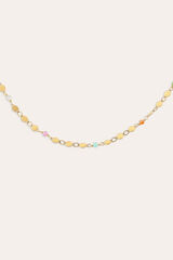 Womensecret Gold-plated steel Crystals Sun long necklace rávasalt mintás