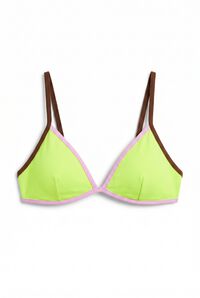HI&BYE Žuti trouglasti top bikinija sa fiksnom korpom