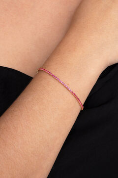 Singularu Pulseira Riviere Raspberry banhada a ouro estampado