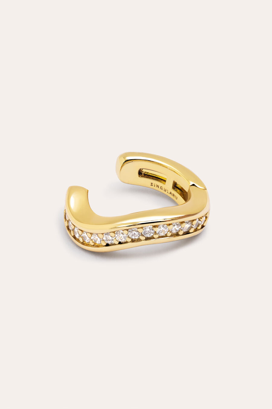 Pendiente Suelto Ear Cuff Hailey Baño Oro