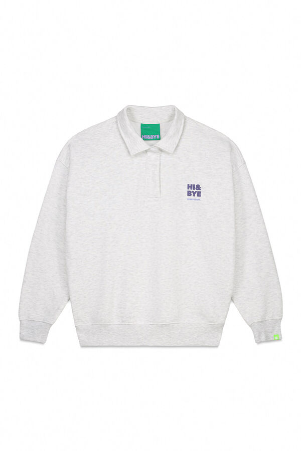 HI&BYE Sudadera polo felpa gris oscuro gris