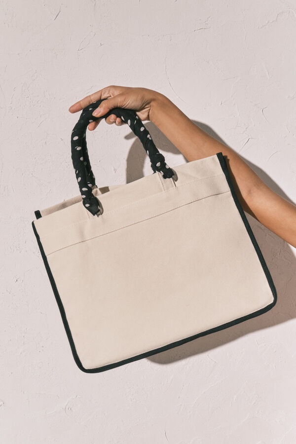 Women'secret Bež platnena velika &scaron;tampana ta&scaron;na Bež