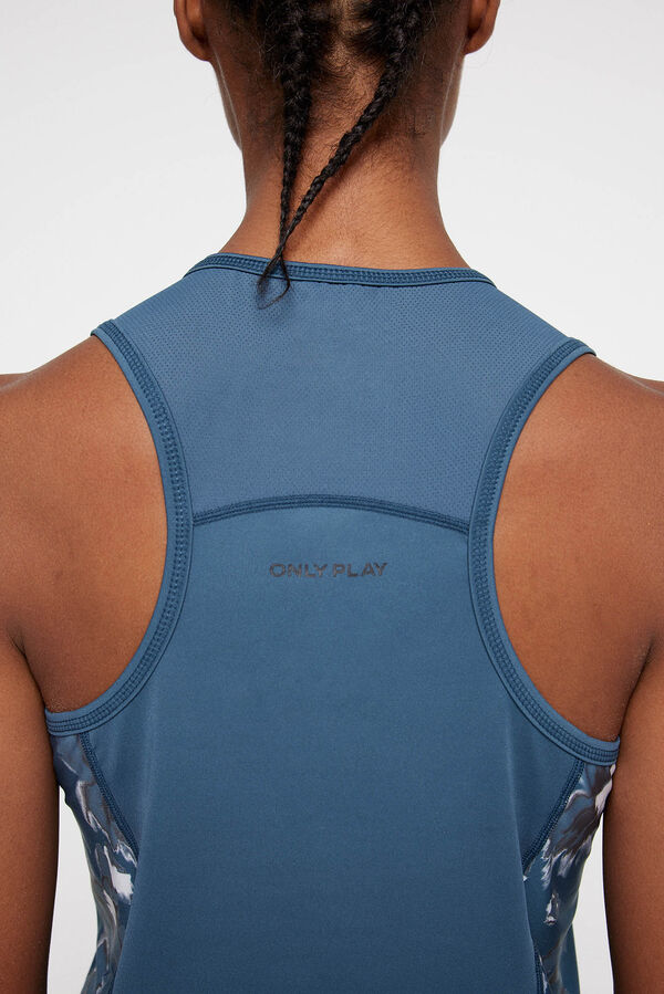 Only Play Camiseta banda estampada lateral azul