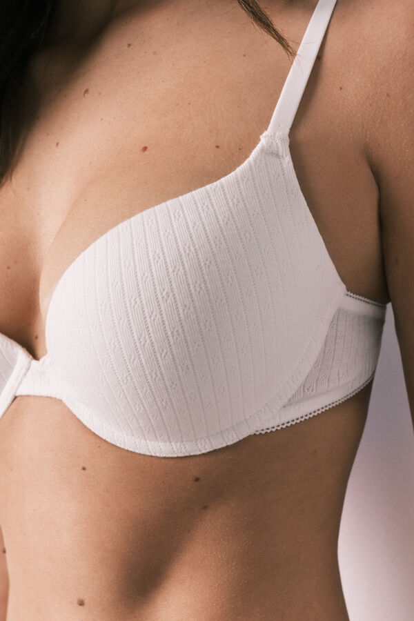 Women'secret Beli pamučni push-up grudnjak GORGEOUS Bež