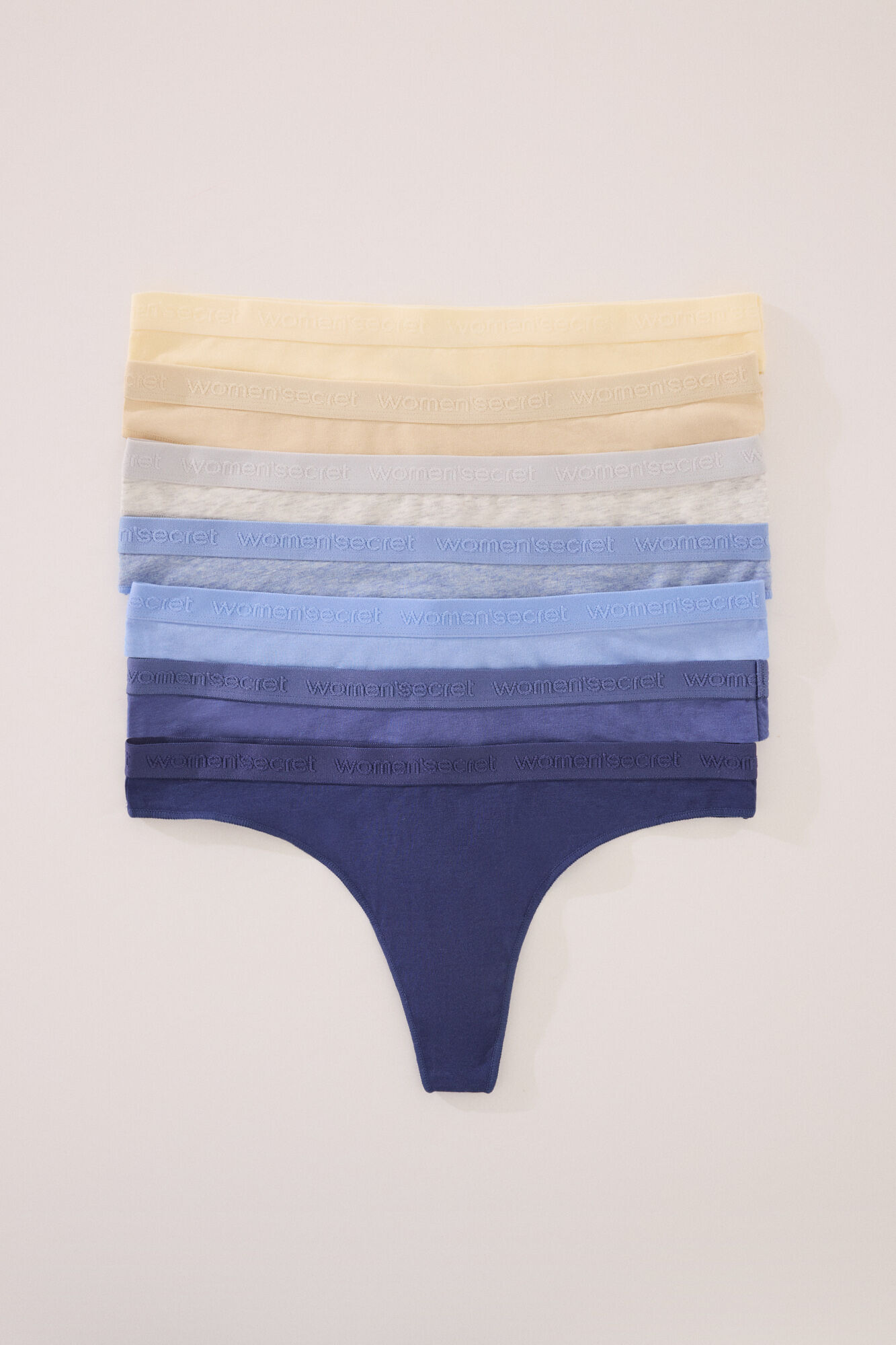 Women'secret Pakovanje od 7 plavih pamučnih japanki