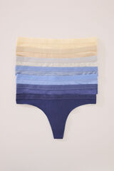 Women'secret Pakovanje od 7 plavih pamučnih japanki Print