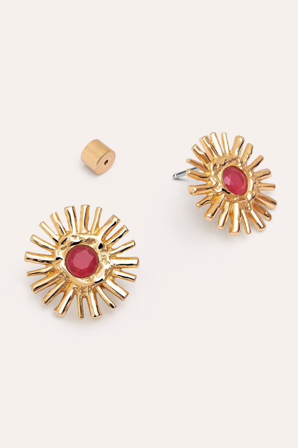 Singularu Sunday Gold Plated Earrings printed