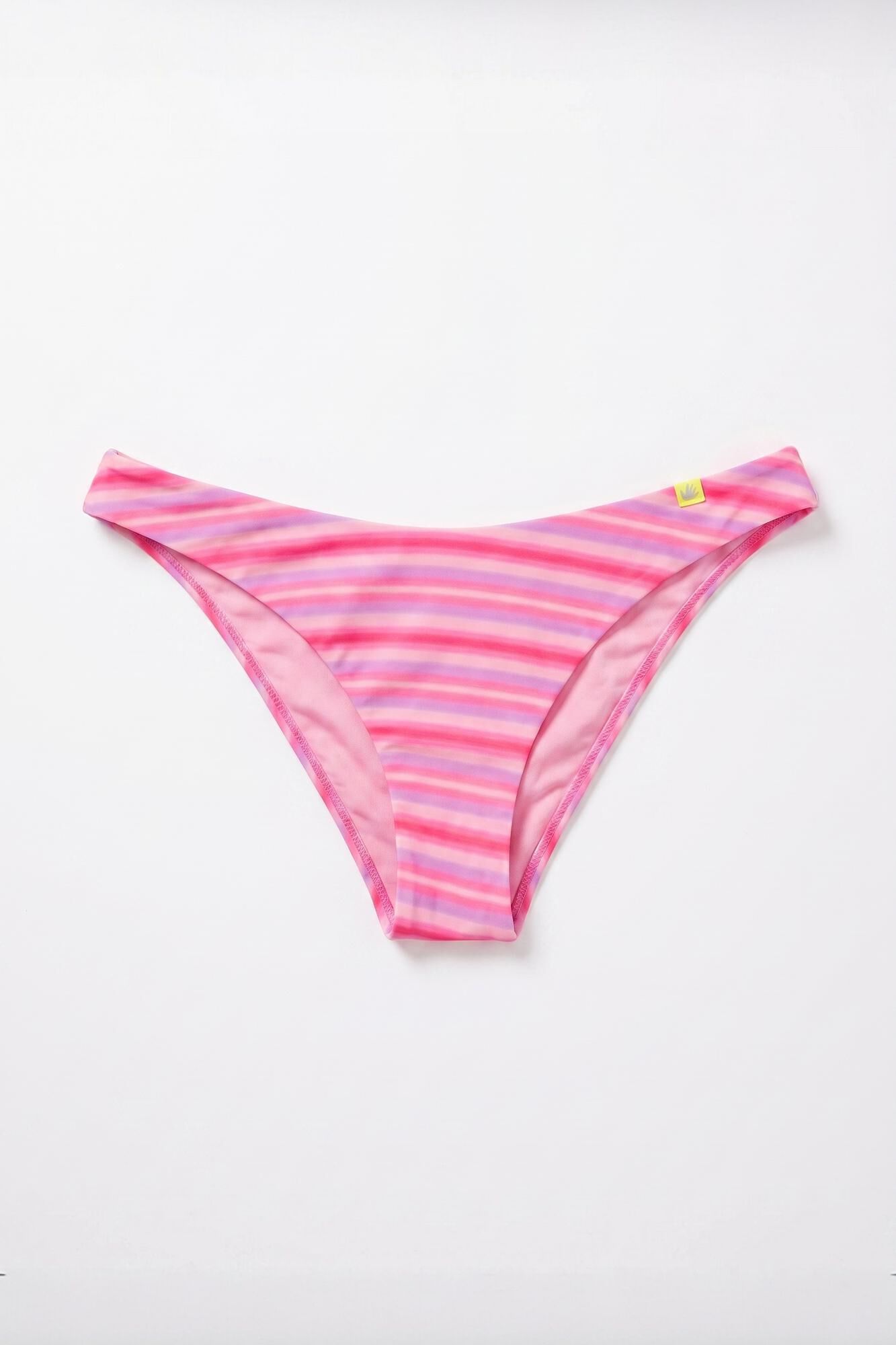 HI&BYE Roze donji deo bikinija sa prugama, brazilski kroj