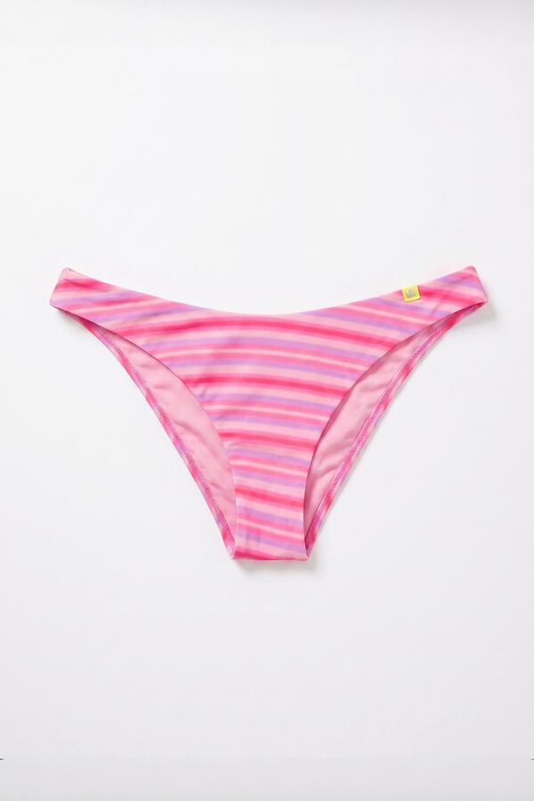 HI&BYE Roze donji deo bikinija sa prugama, brazilski kroj Roze
