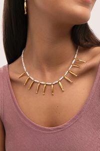Singularu Collar Costa Acero Ba&ntilde;o Oro