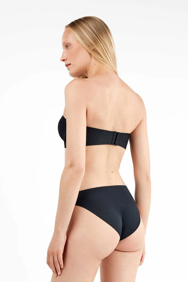 Gisela Cueca cl&aacute;ssica invis&iacute;vel em microfibra preto