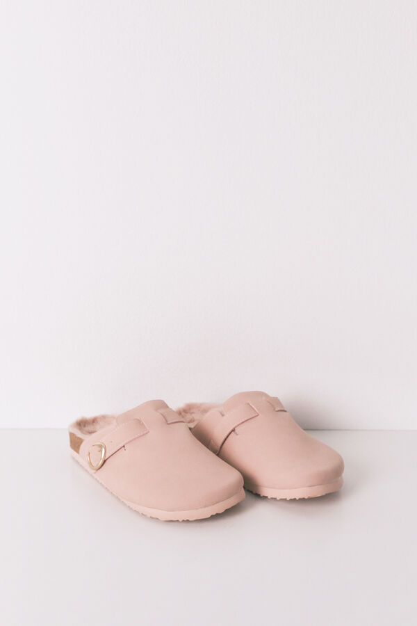 Women'secret Roze krznene papuče Roze