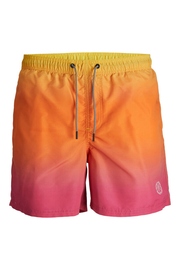 Jack & Jones Men's tie dye swim shorts yellow
