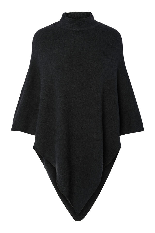 Pieces Poncho con cuello negro