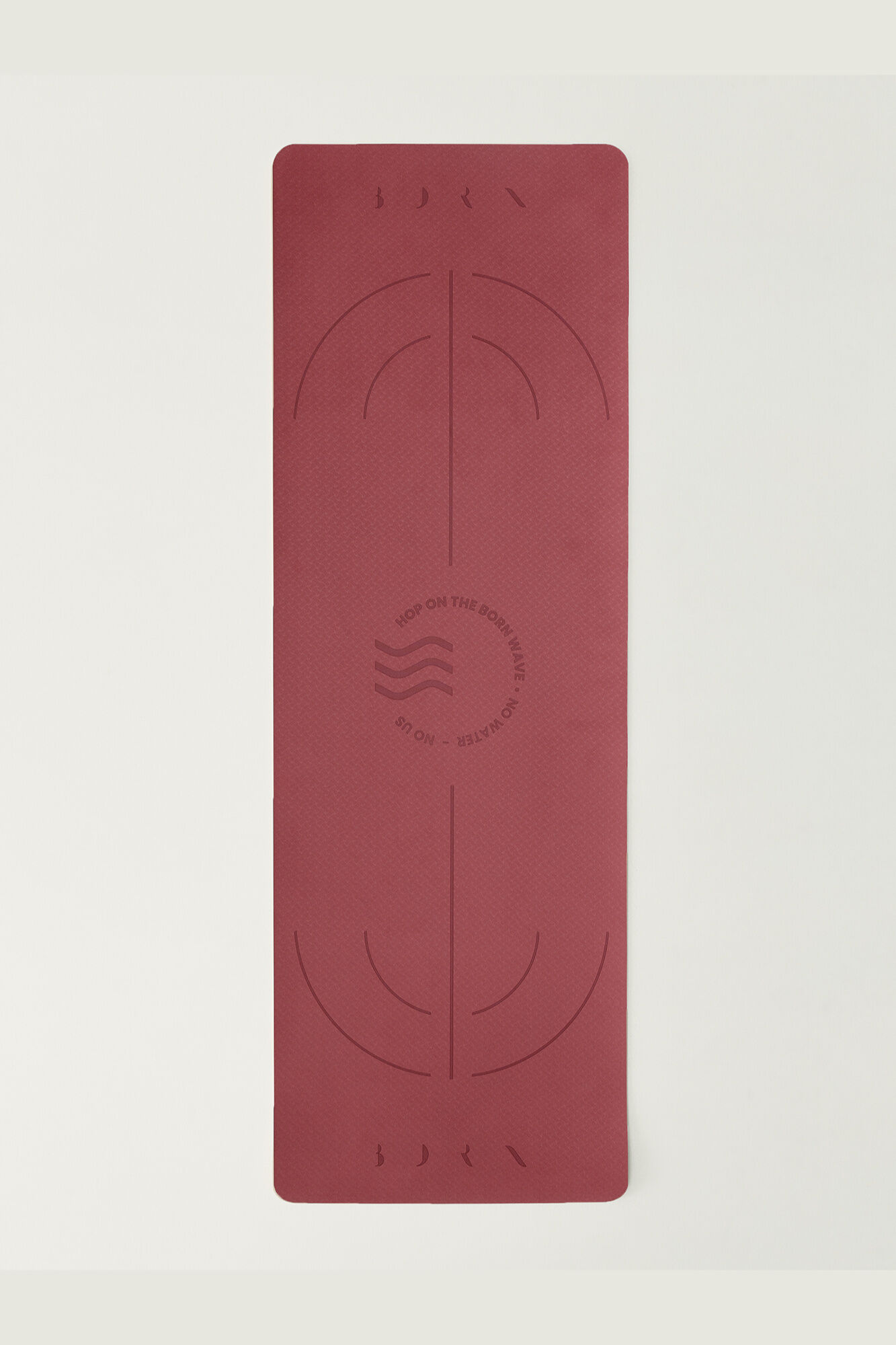 Born Living Yoga Esterilla Mat Wave 6 mm rojo