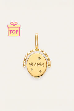 Singularu Charm Medall&oacute;n Doble Mam&aacute; Lovely Heart Ba&ntilde;o Oro