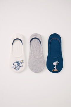 Women'secret Pack 3 calcetines invisibles algod&oacute;n Snoopy estampado