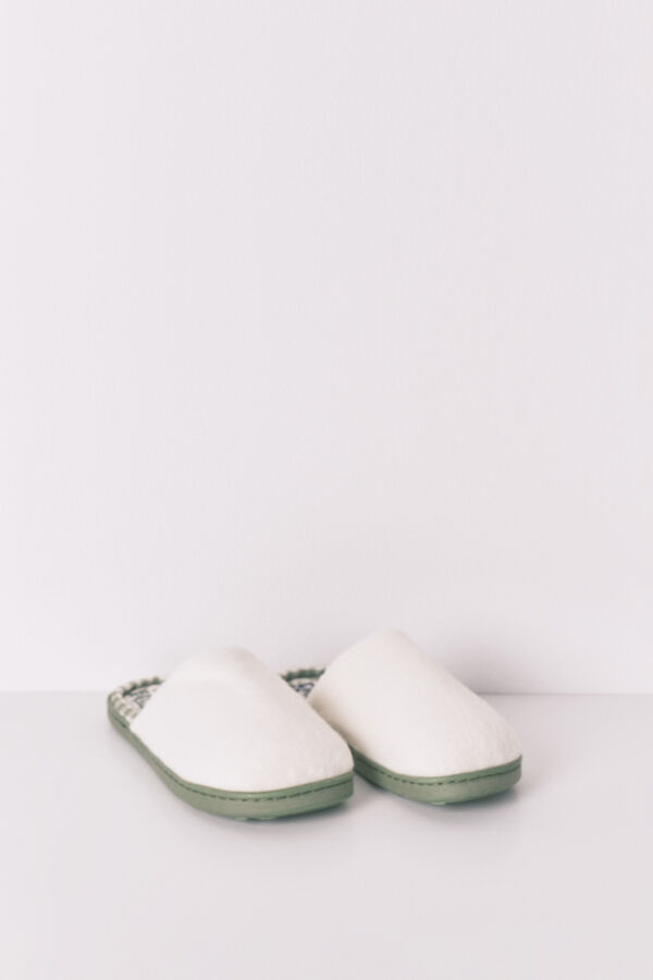 Women'secret Mafalda bijele zatvorene papuče  Bež