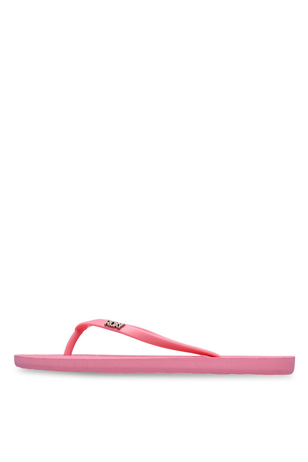 Roxy Chanclas lisas detalles logo morado/lila