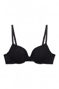 Women'secret Crni čipkasti klasičan BEAUTIFUL grudnjak sa punjenjem