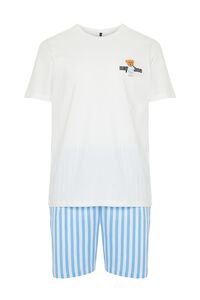 Trendyol Conjunto de pijama corto rayas