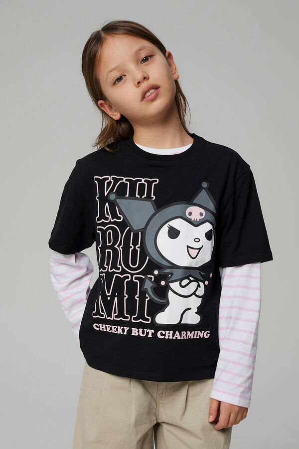 Name it Kuromi girl's T-shirt Crna