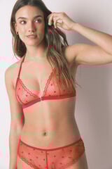 Women'secret Crvene &scaron;iroke brazilske gaćice od vezenog tila Crvena