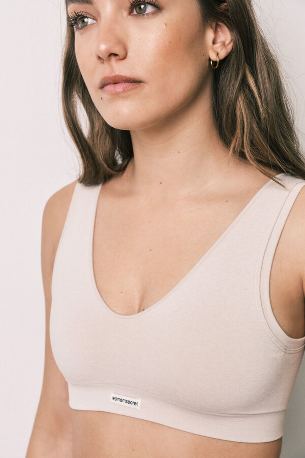 Women'secret Bež halter top bez &scaron;avova Bež